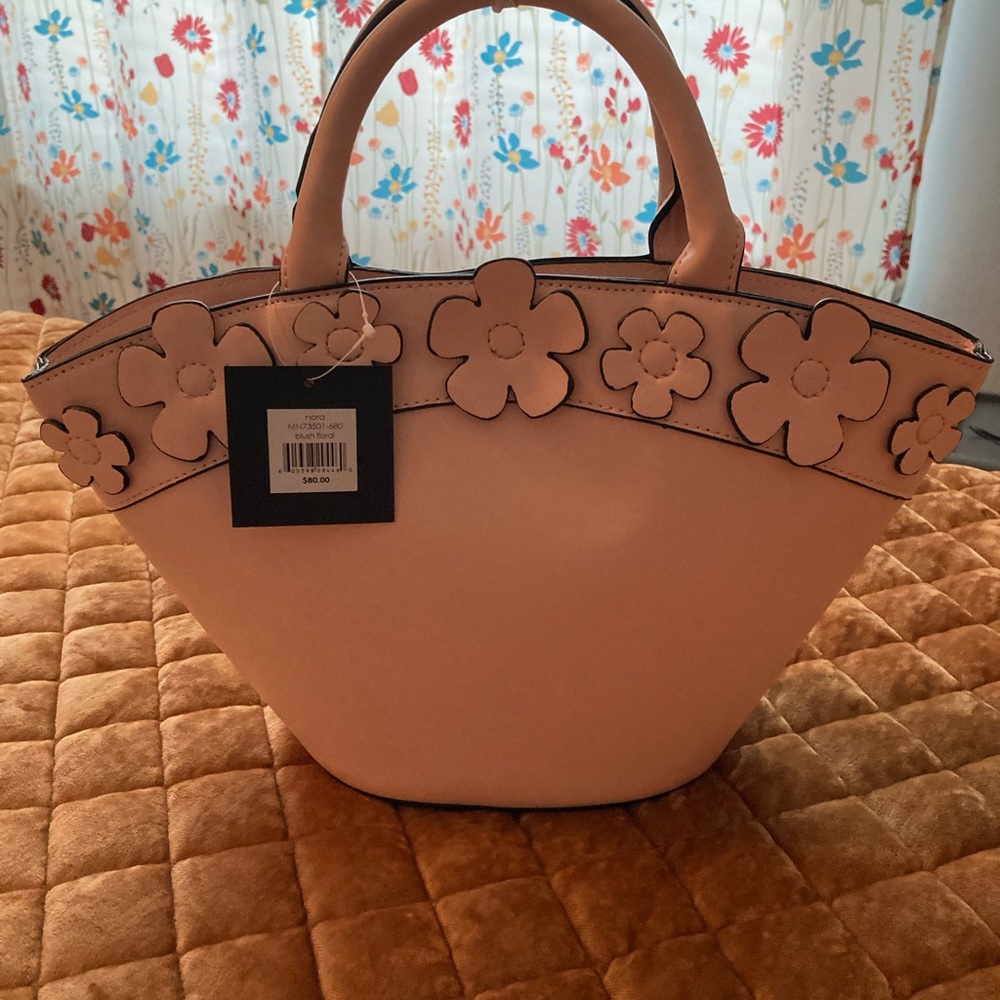 NWT MONDANI NEW YORK BLUSH FLORAL NORA PURSE/HANDBAG